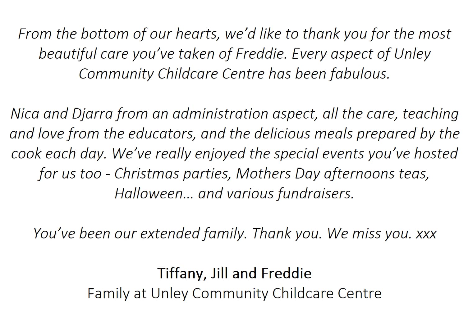 testimonial - tiffany jill freddie